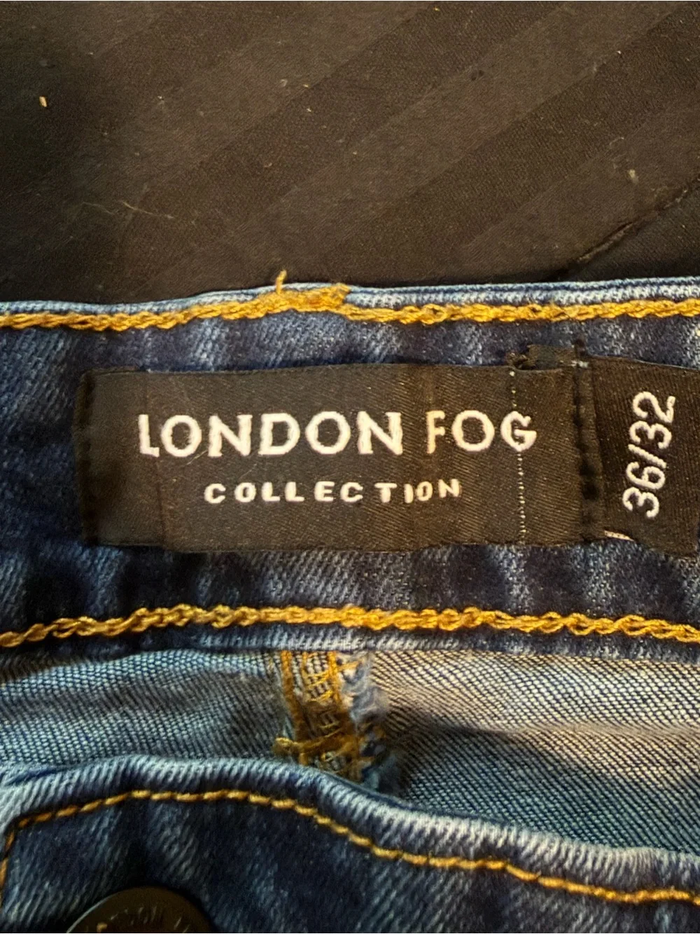 London Fog Men’s Slim Dark Blue Stretch Jeans